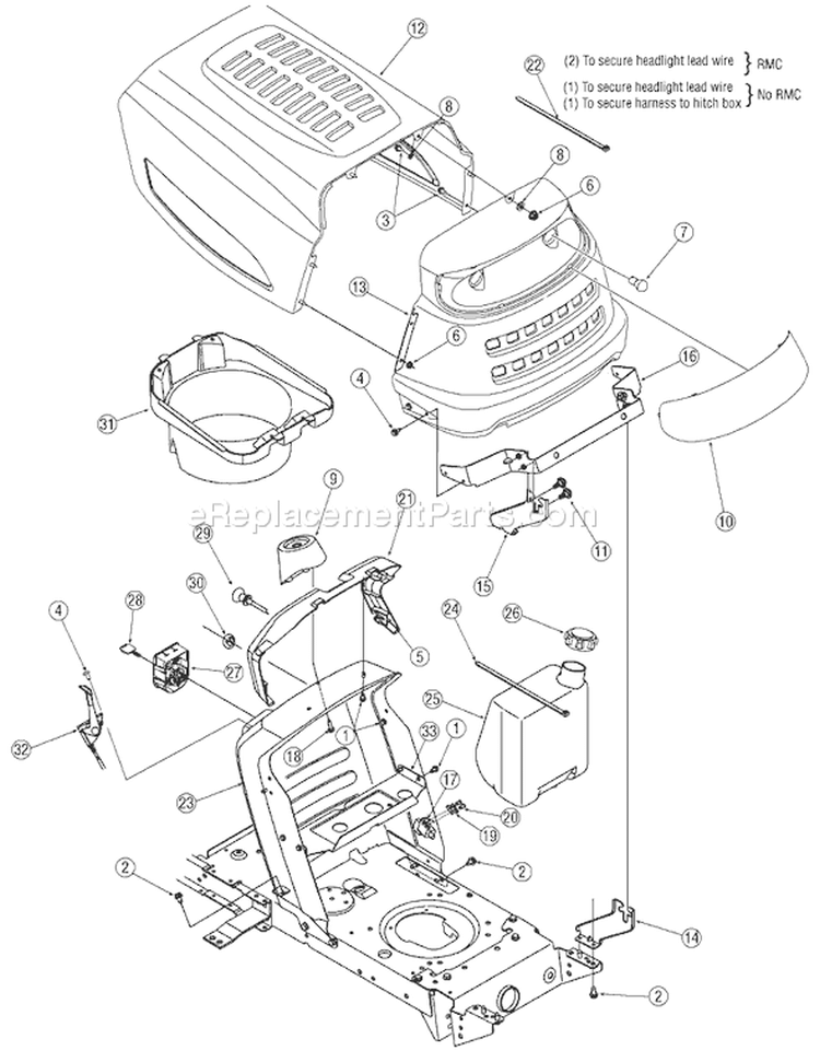 Page E Diagram and Parts List for 13AN771G755 2006 Yard Man Lawn Tractor